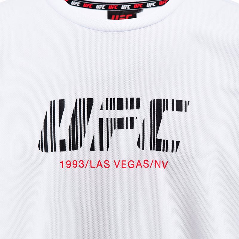 UFC OFFICIAL LOGO dry fit LINES-WHITE